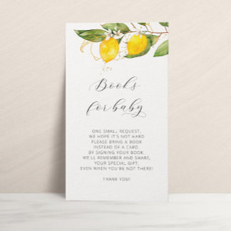Citrus Watercolor Buchanfrage Kinderdusche Begleitkarte