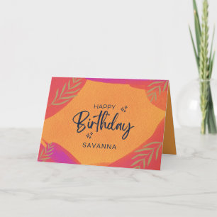 Citrus Watercolor Chic Happy Birthday Individuelle Karte