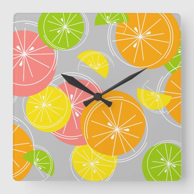Citrus Weiße Uhr graues (Vorderseite)