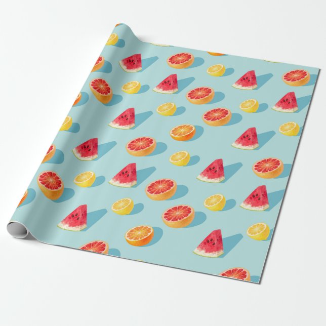 Citrus Wrapping Paper Geschenkpapier (Ungerollt)