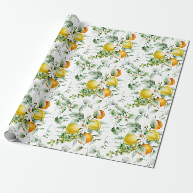 Citrus Wrapping Paper Geschenkpapier (Ungerollt)