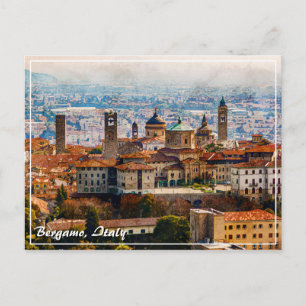 Citta Alta à Bergamo, Italie Carte postale