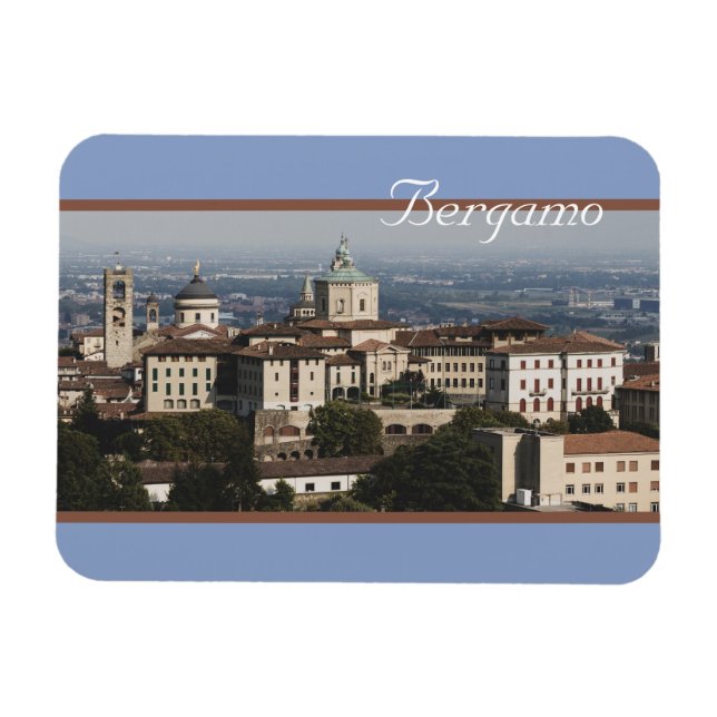 Città Alta Panorama, Bergamo, Italien Magnet (Horizontal)