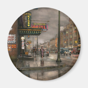 City - Amsterdam NY - Anruf 666 für Taxi 1941 Magnet