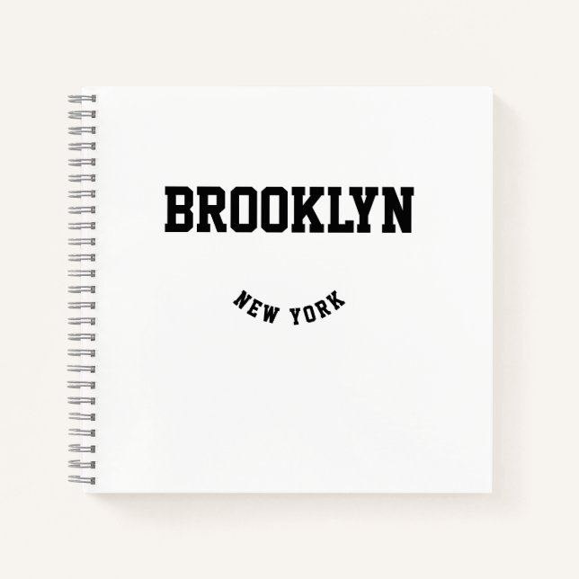 City and Staat Custom Location Notebook Notizbuch (Vorderseite)