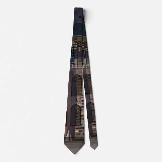 City Architecture 3 Neck Tie Krawatte (Vorderseite)