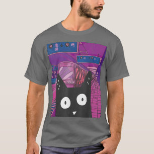 City Ästhetik Alt Niedlich Anime Kitten Neko Japan T-Shirt