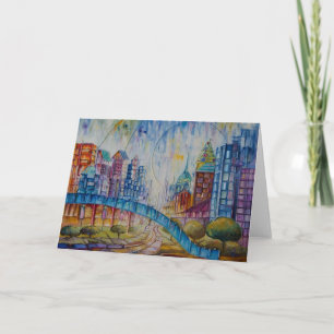 City at Peace Greeting Card Karte
