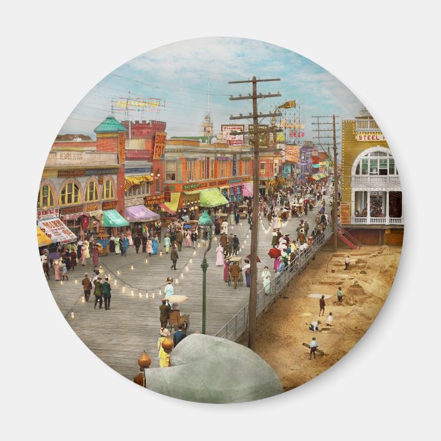 City - Atlantic City NJ - Steel Pier 1909 Magnet (Vorne)