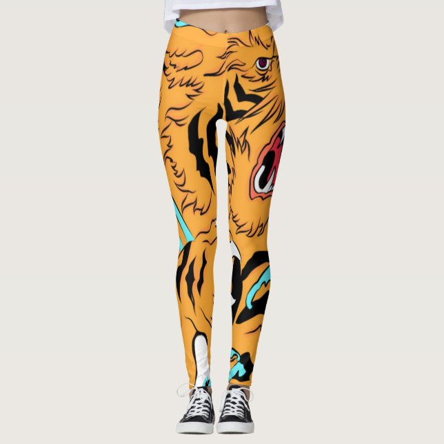 City Bear Tropfen T-Shirt Yoga Legende Leggings (Vorderseite)