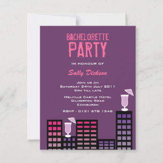 City Blocks Bachelorette Party Invitation