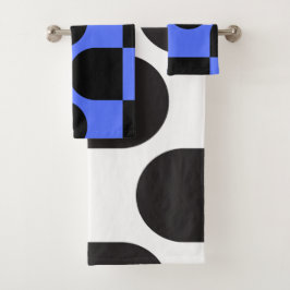 City Blue und White Badhandtuch Set