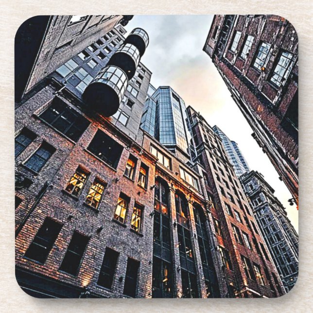 City Brick Majesty Getränkeuntersetzer (Vorderseite)