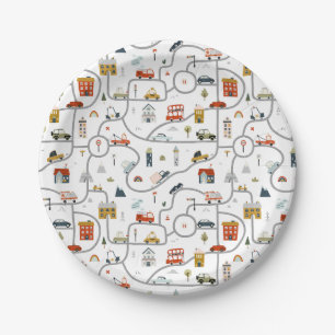 City Cars Birthday Pappteller