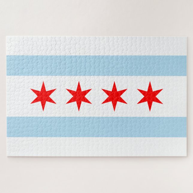 City Flag of Chicago (Illinois) (Horizontal)