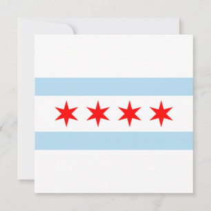 City Flag of Chicago (Illinois) Karte