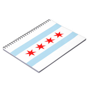 City Flag of Chicago (Illinois) Notizblock
