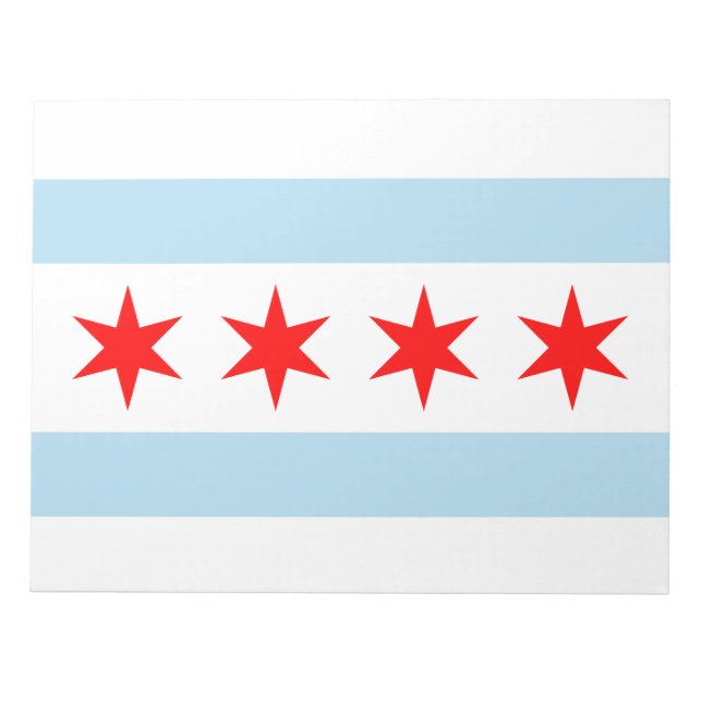 City Flag of Chicago (Illinois) Notizblock (Vorderseite)