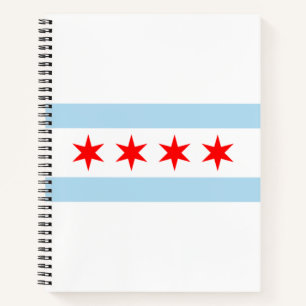 City Flag of Chicago (Illinois) Notizbuch