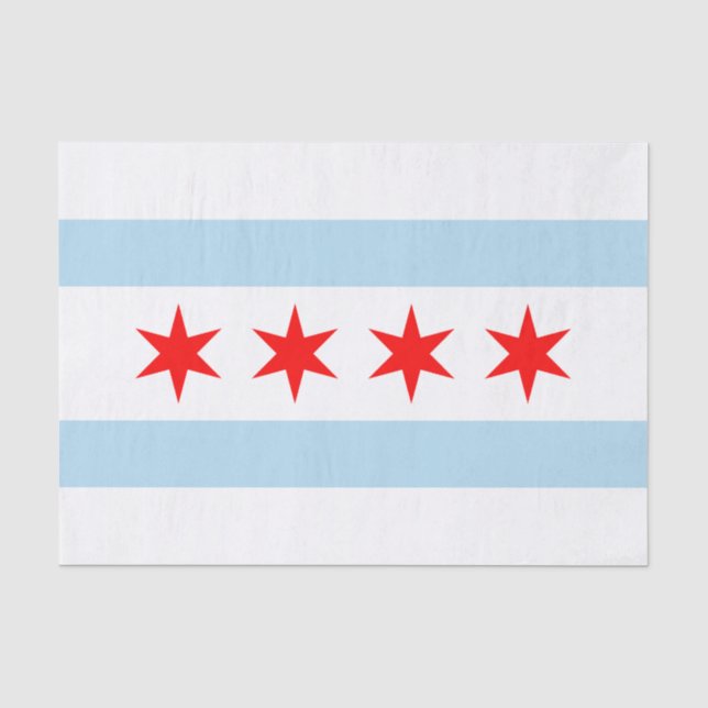 City Flag of Chicago (Illinois) Seidenpapier (Vorderseite)
