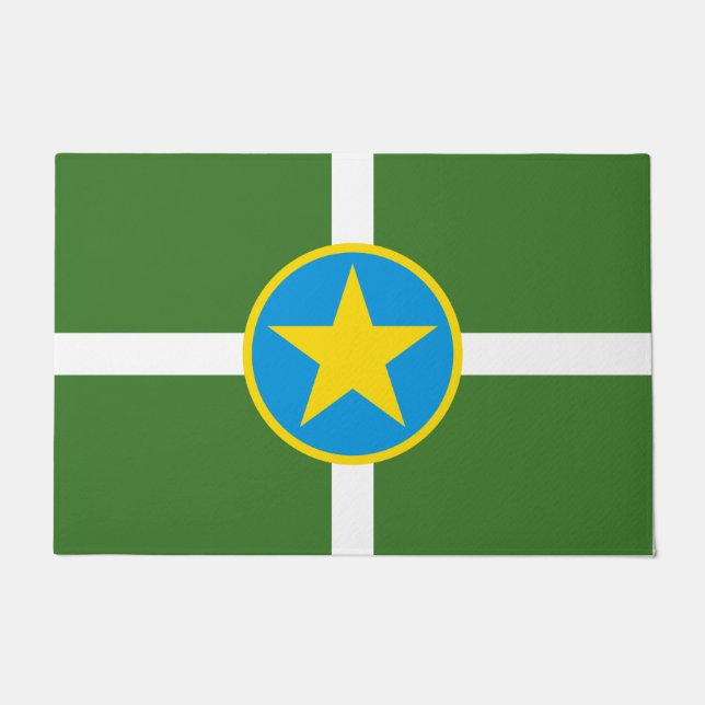 City Flag von Jackson (Mississippi) Fußmatte (Vorderseite)