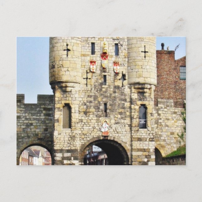 City Gate in York in North Yorkshire Postkarte (Vorderseite)