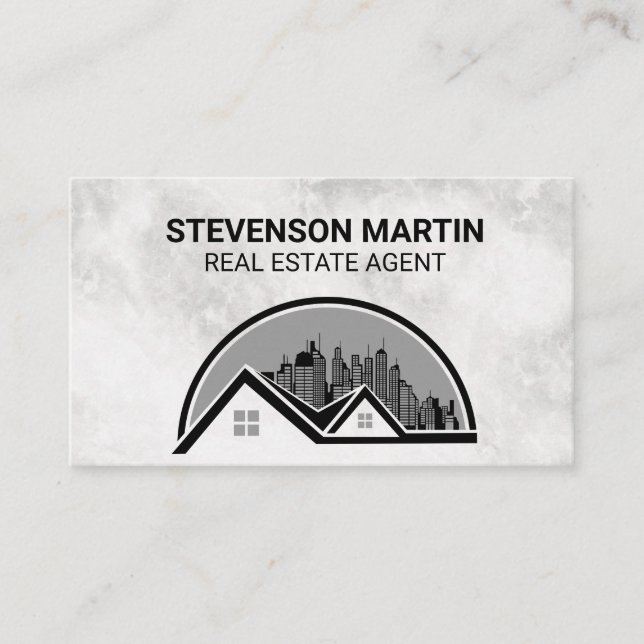 City Gebäude | Home | Marble Business Card Visitenkarte (Vorderseite)