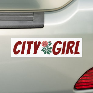 City Girl Trucker Hat Autoaufkleber
