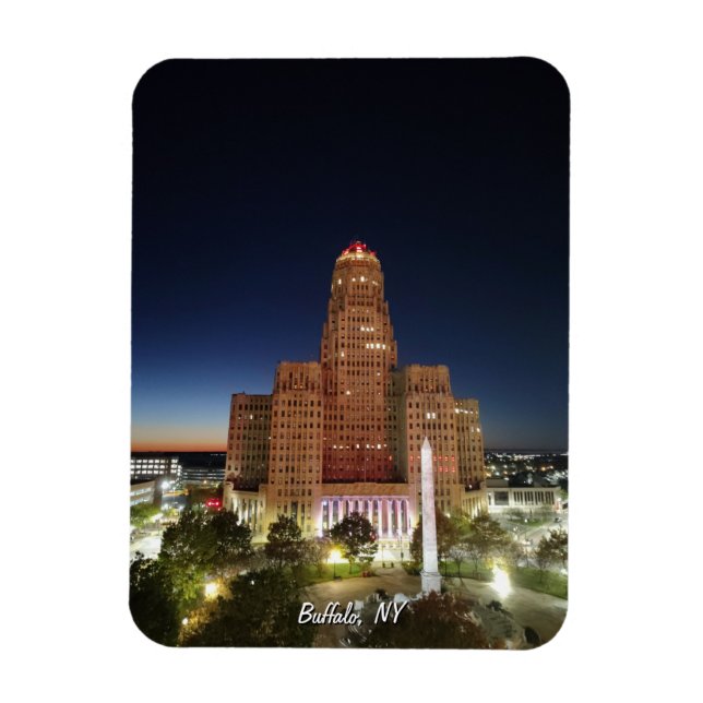 City Hall at Night Magnet (Vertikal)