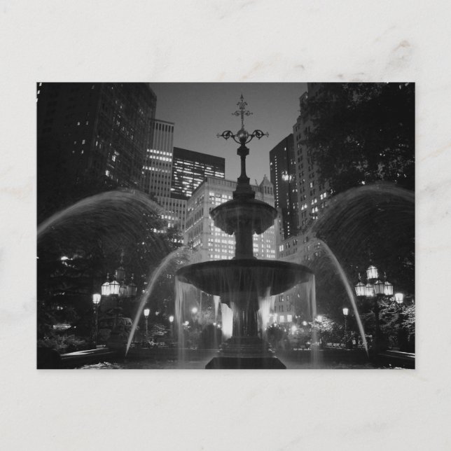 City Hall Fountain Postkarte (Vorderseite)