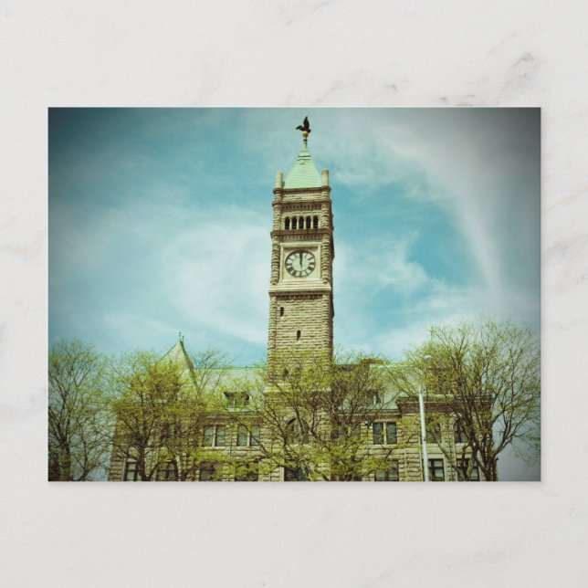 CITY HALL LOWELL MASSACHUSETTS POSTCARD POSTKARTE (Vorderseite)