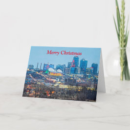 City Holiday Lights Card im Stadtzentrum Kansas Karte