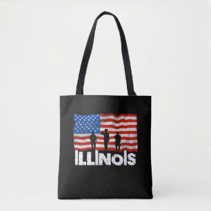 City Illinois American Flag Tasche
