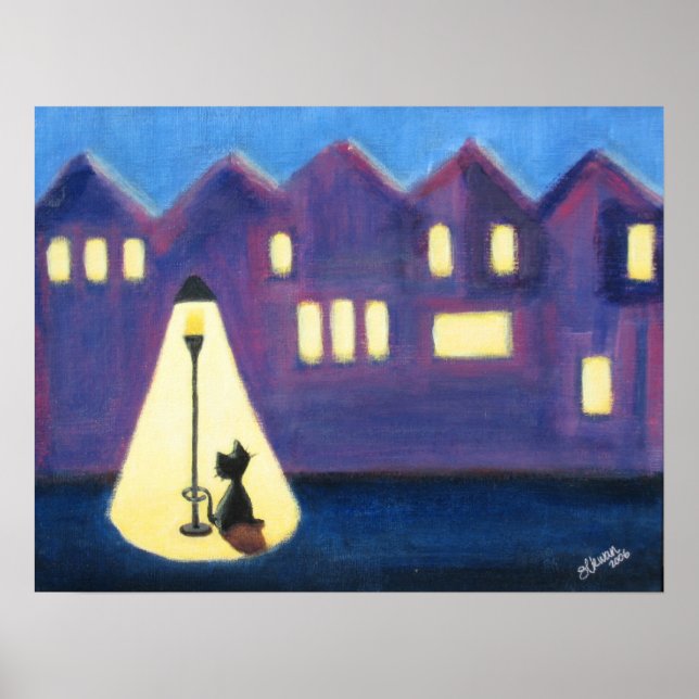 City Kitty Print Poster (Vorne)