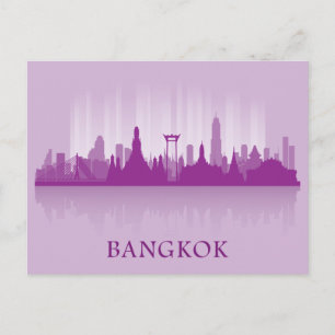 City Landscape Skyline   Bangkok, Thailand Postkarte