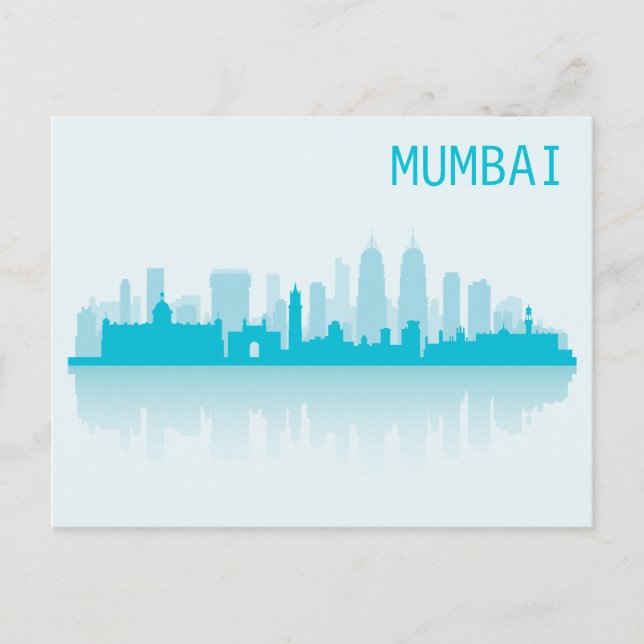 City Landscape Skyline | Mumbai, Indien Postkarte (Vorderseite)