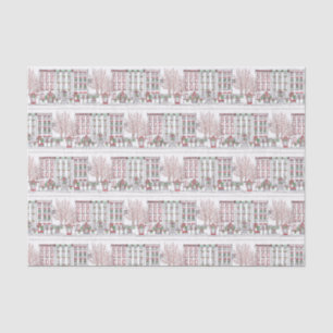 City Life auf Weihnachts-Tissue Seidenpapier