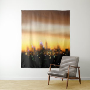 City Light Art Wandteppich