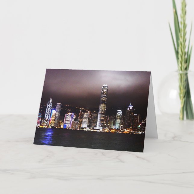 City Lights Notecard Karte (Vorderseite)