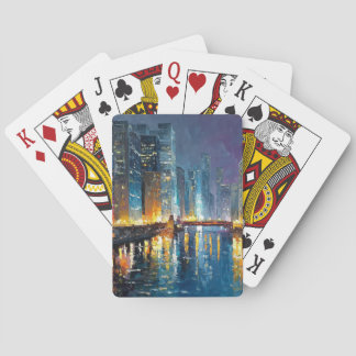 City Lights Waterfront Skyline Playing Cards Spielkarten