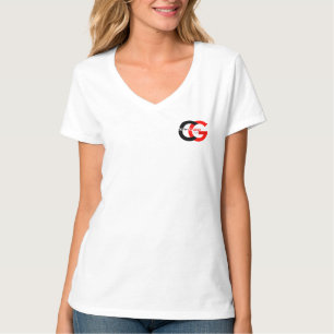 City Logo Damen V-Ausschnitt Crew-Shirt T-Shirt
