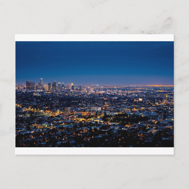 City Los Angeles Cityscape Skyline Downtown Postkarte (Vorderseite)