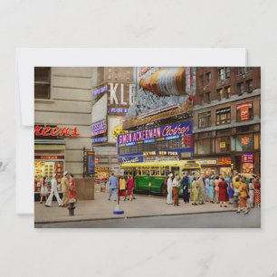 City - Manhattan, NY - 43rd and Broadway 1952 Einladung
