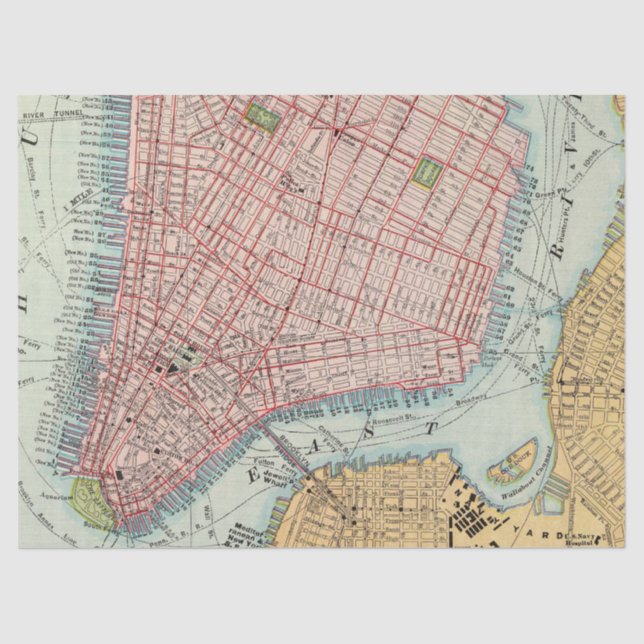 City Map Design 4 Seidenpapier (Vorderseite)