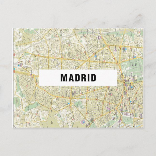 CITY MAP POSTCARDS Filme in Madrid Postkarte (Vorderseite)