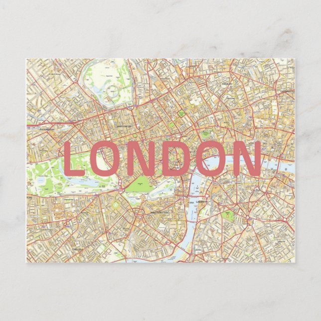 CITY MAP POSTCARDS filmen in London Postkarte (Vorderseite)