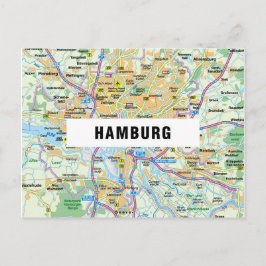 CITY MAP POSTCARDS in Hamburg Postkarte