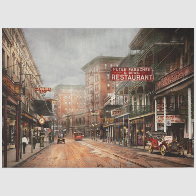 City - New Orleans - Ein Blick auf St. Charles Ave Seidenpapier (Vorderseite)