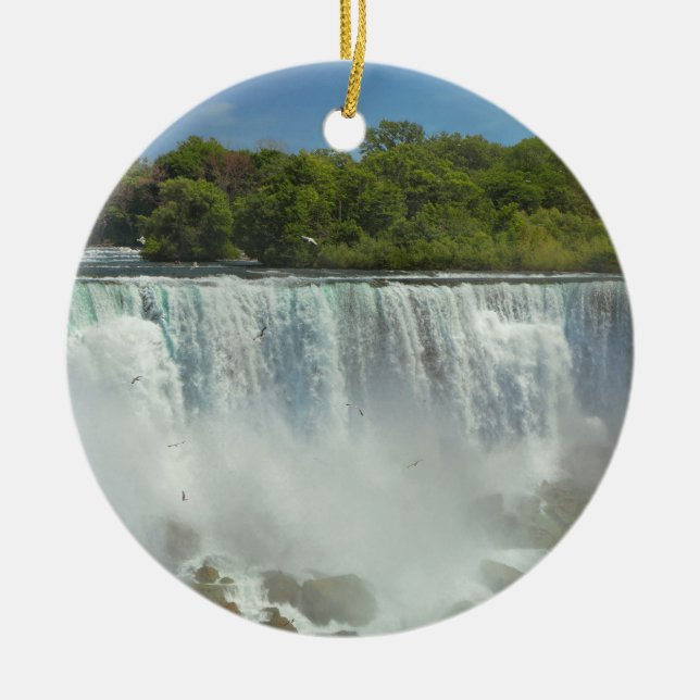 City - Niagara NY - The American Falls in Niagara Keramik Ornament (Vorne)