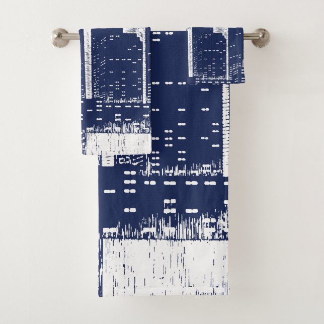 City Night Lights City Skyline Badhandtuch Set (Insitu)